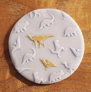 Dinosaur Cookie Embosser, Cookie Debosser, Fondant Stamp