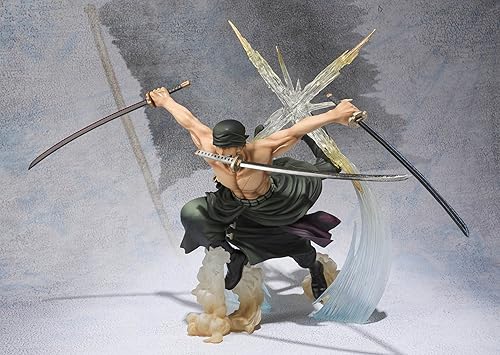 Miniatura 3 de TAMASHII NATIONS Bandai Figuarts Zero Roronoa Zoro Battle Version Rengoku Onigiri Figura de acción