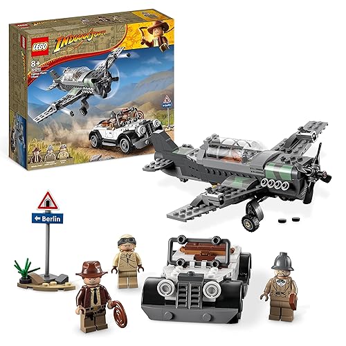 Immagine del prodotto LEGO 77012 Indiana Jones L'Inseguimento dell'Aereo a Elica, Modellino da Costruire di Aeroplano con Macchina Giocattolo d'Epoca e 3 minifigure, Playset l'Ultima Crociata