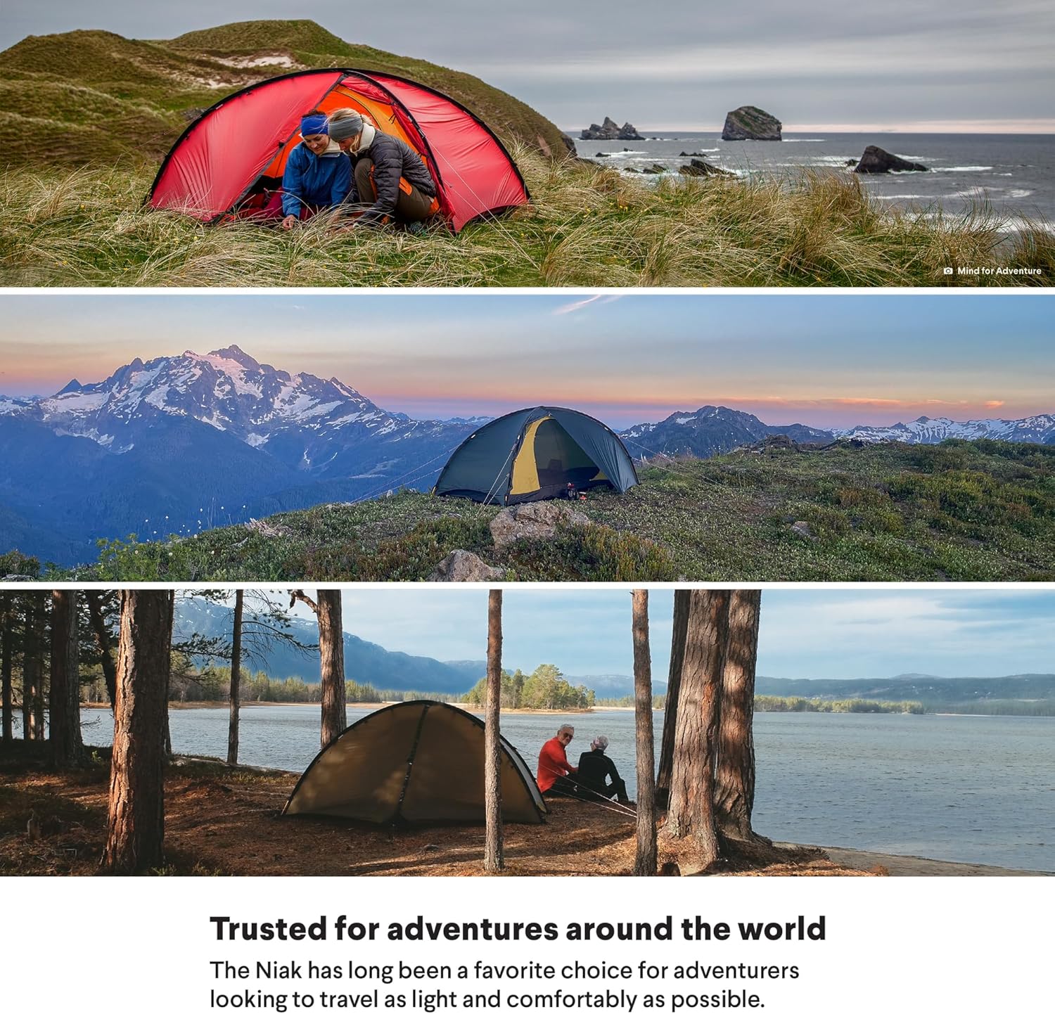 Hilleberg Niak 2 Person 3-Season Backpacking Tent, Lightweight Backpacking Tent for 1–2 People