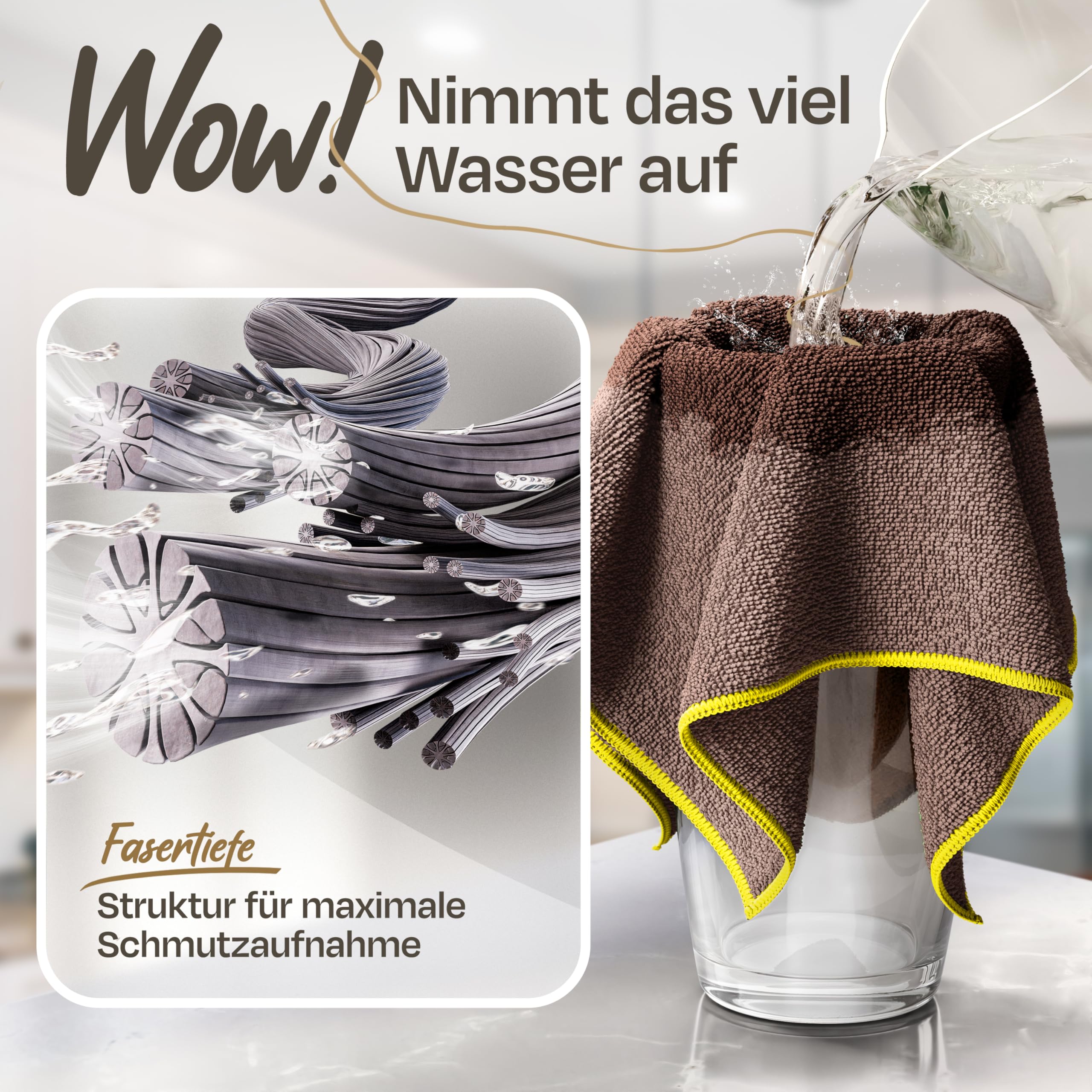 Ściereczki z mikrofibry do kuchni, łazienki, gospodarstwa domowego i samochodu – chusteczki do czyszczenia, tektura do czyszczenia, ściereczki z plastiku pochodzącego z recyklingu, zestaw 50