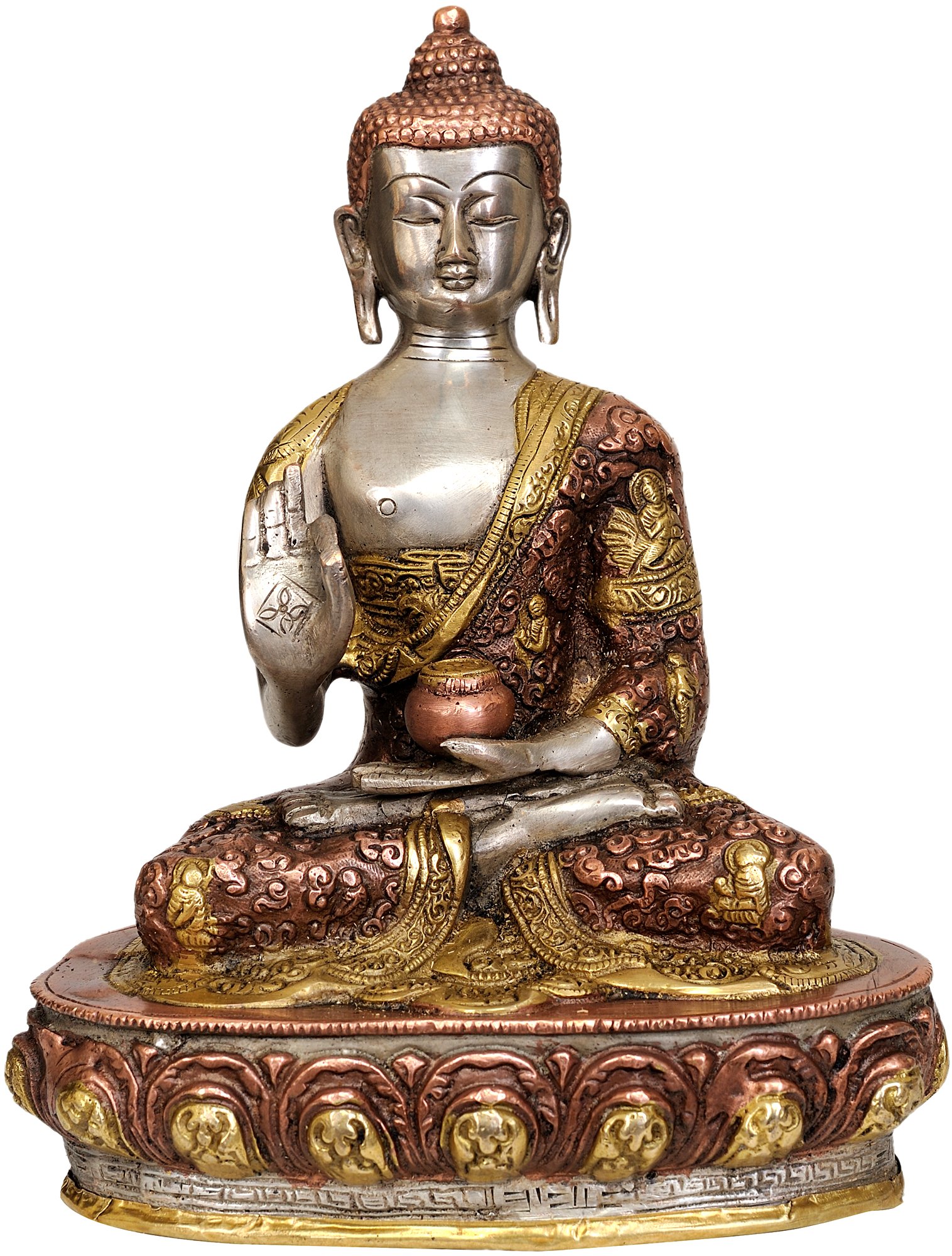 仏陀 真鍮像 ブッダ 仏陀 真鍮像 アンティーク ネパール NAS-03 | Statue