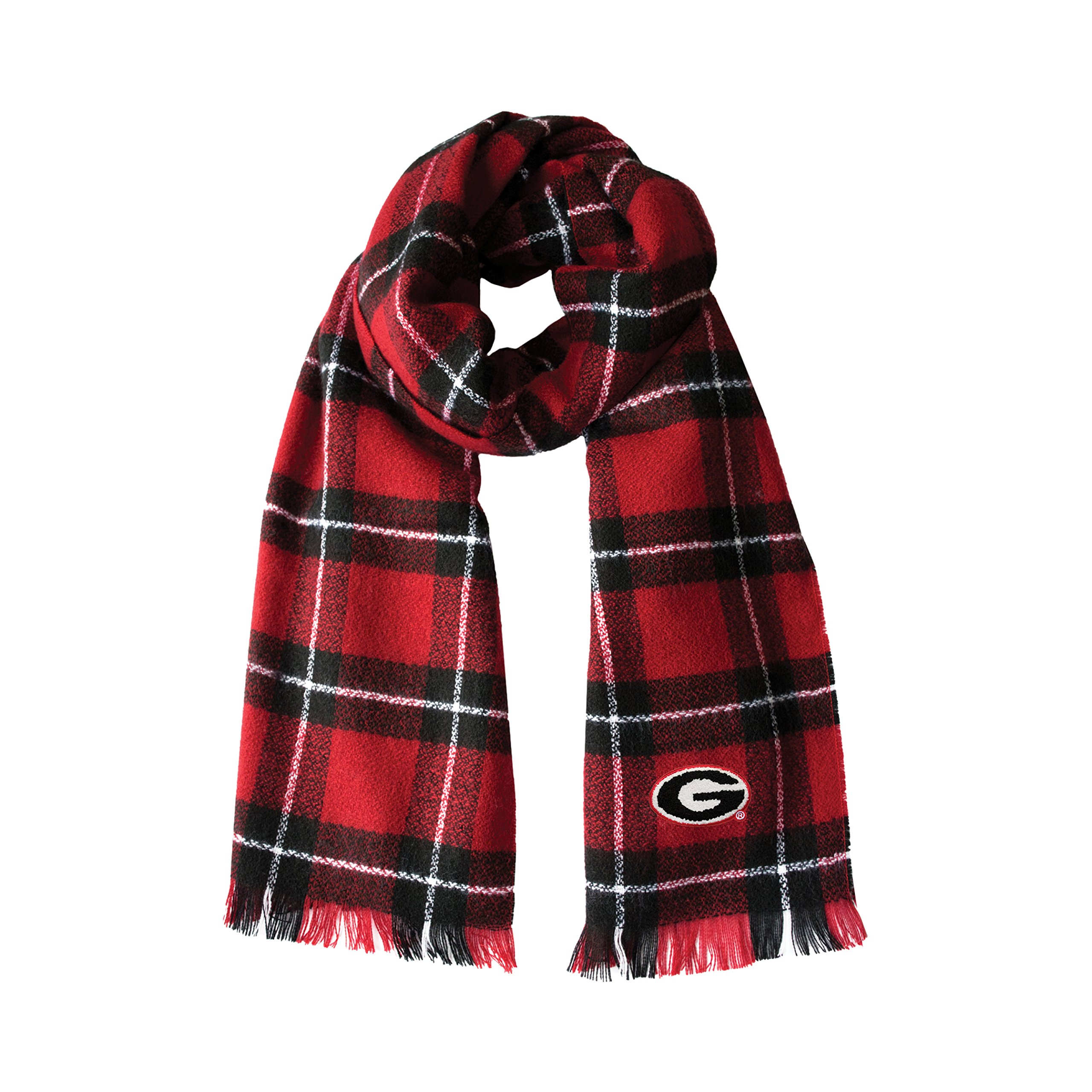 Littlearth Georgia Bulldogs NCAA Plaid Blanket Scarf