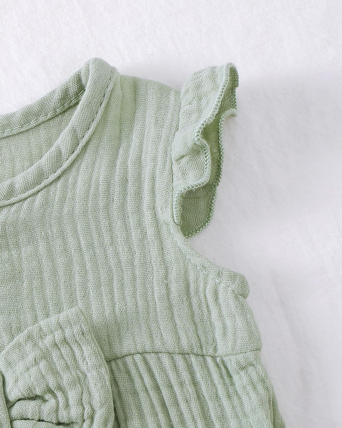 Renotemy Baby Girl Clothes Romper Infant Summer Bodysuit Outfits Cotton Linen Jumpsuits Newborn Essential Preemie Clothes