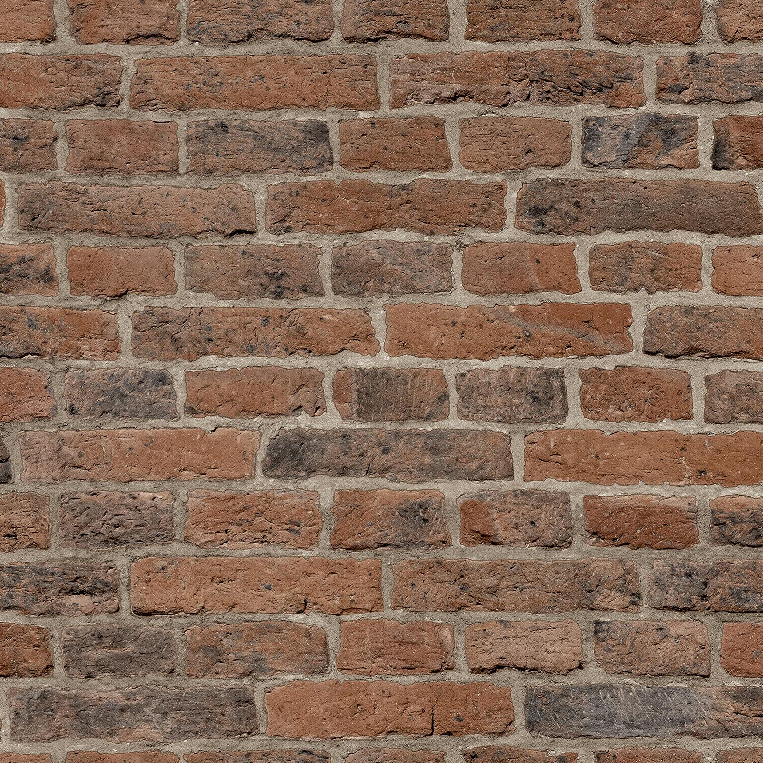 Exclusive New Realistic 3D Vintage Brick Effect Rustic Stone Grey Textured Wallpaper (Red AL1035)