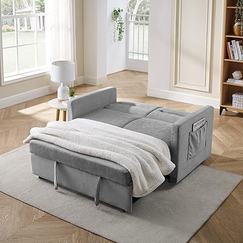 kevinplus Sofá convertible de 545 pulgadas con cama extraíble sofá cama de 2 plazas sofá cama de 2 plazas sofá cama con bolsillo lateral para sala