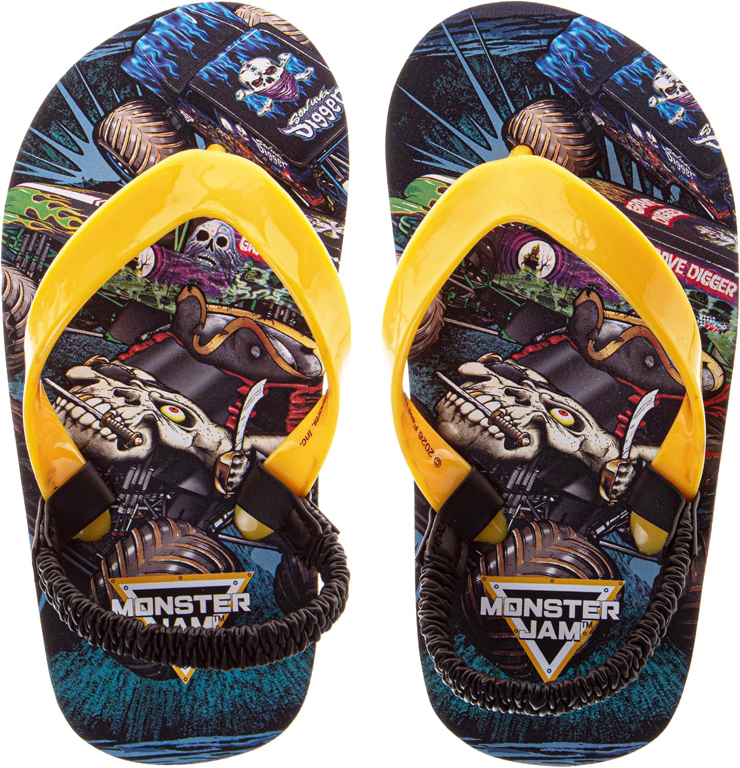 Josmo Cars Mickey Mouse Paw Patrol Sonic Spiderman Monster Jam Minion Flip Flop Sandal Water Shoes Beach Slides SlipOn Quick Dry Thong FlipFlops Sandals for Boys (5-10 Toddlers 11-13 Little Kids)