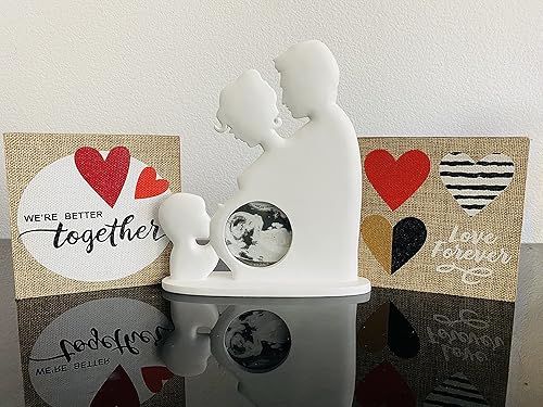 Miniatura 2 de 3MAZINGS Marco de fotos de ultrasonido para revelación de género para nuevos padres, madres embarazadas, embarazo, regalos de amor, primer marco de