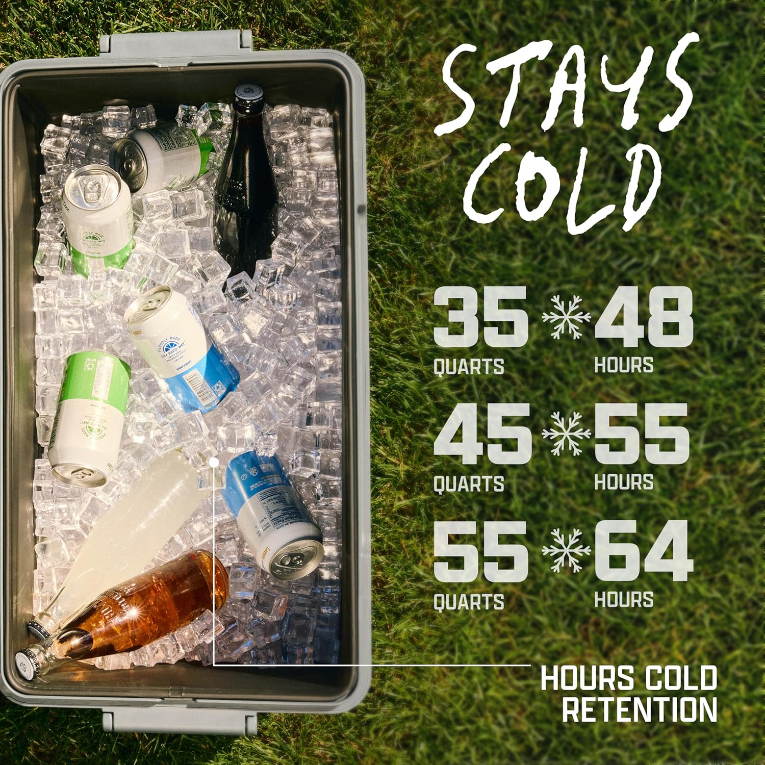 Coleman Snap 'N Go 35-Quart Collapsible Hard Cooler, Portable Hard-Sided Cooler with Waterproof Removable Liner, Spacing-Saving & Quick Set Up, 48 Hours Cold, Sapphire Blue