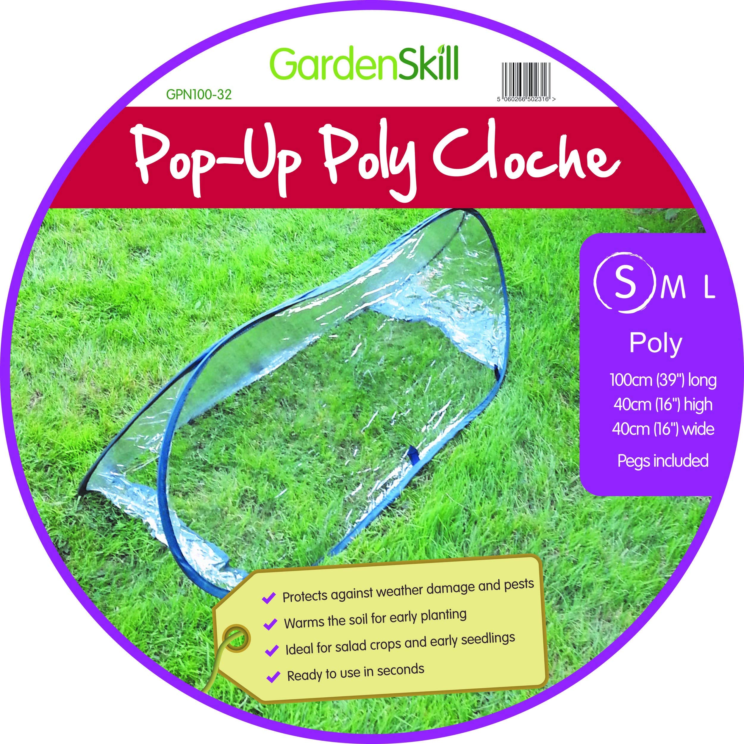 Poly Pop Up UPVC Ultra-Clear Garden Cloche Tunnel Mini Greenhouse (3)