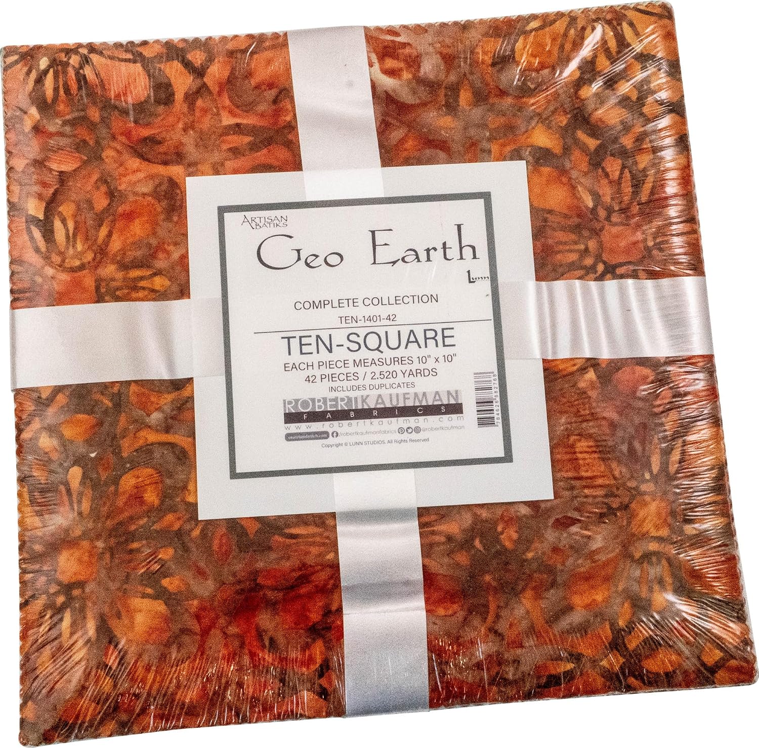 Lunn Studios Artisan Batiks Geo Earth 42 10-inch Squares Layer Cake Robert Kaufman TEN-1401-42