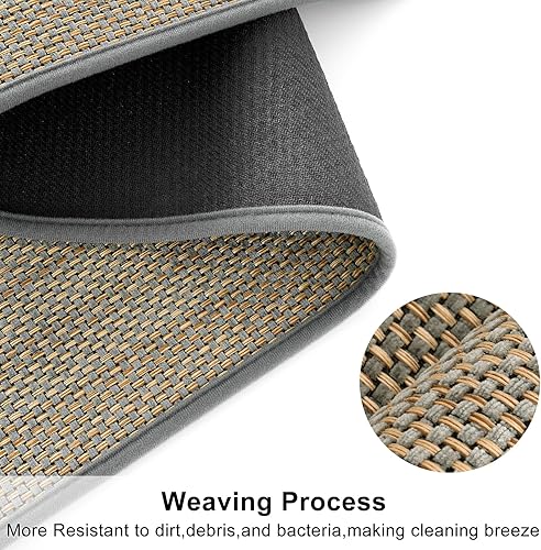 Miniatura 6 de KIMODE Alfombras de cocina de 20 x 70 pulgadas, antideslizantes, lavables, para suelo de cocina, tapetes de cocina grises absorbentes para piso,