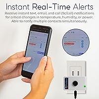 Vista 3 de Proteus AMBIO - Sensor de temperatura y humedad Wifi con zumbador y alertas de correo electrónico/texto