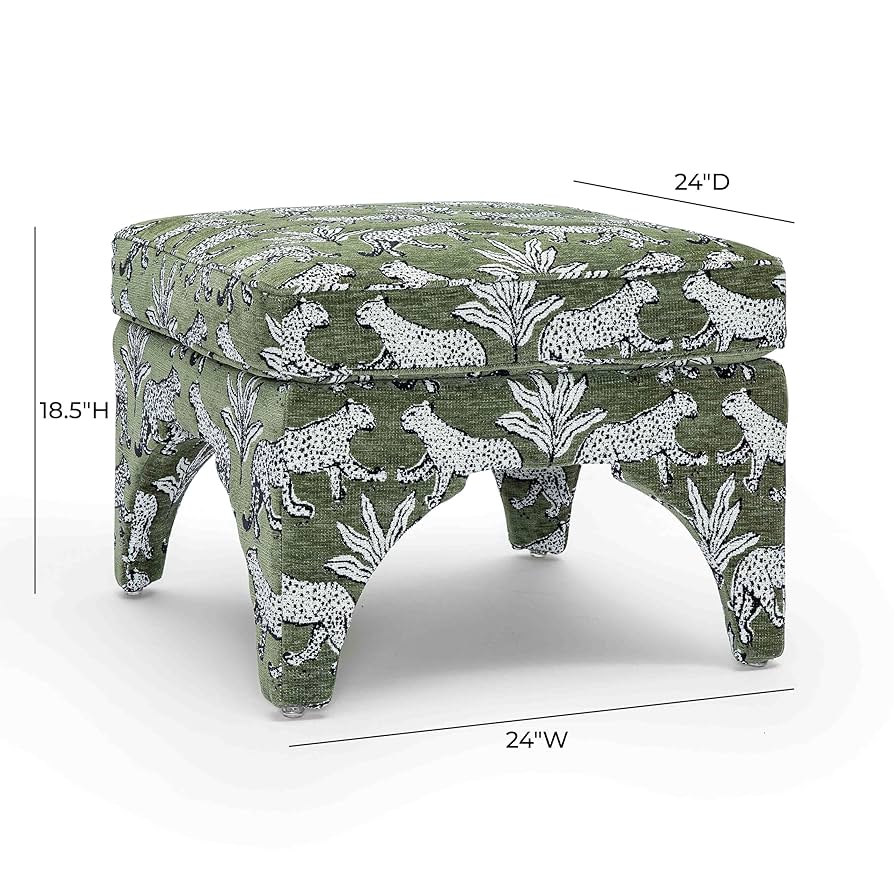 『 Green Leopard fam 』by Zuberi 30*40cm Green Leopard fam 』by Zuberi 30*40cm Schumacher Fabric by the