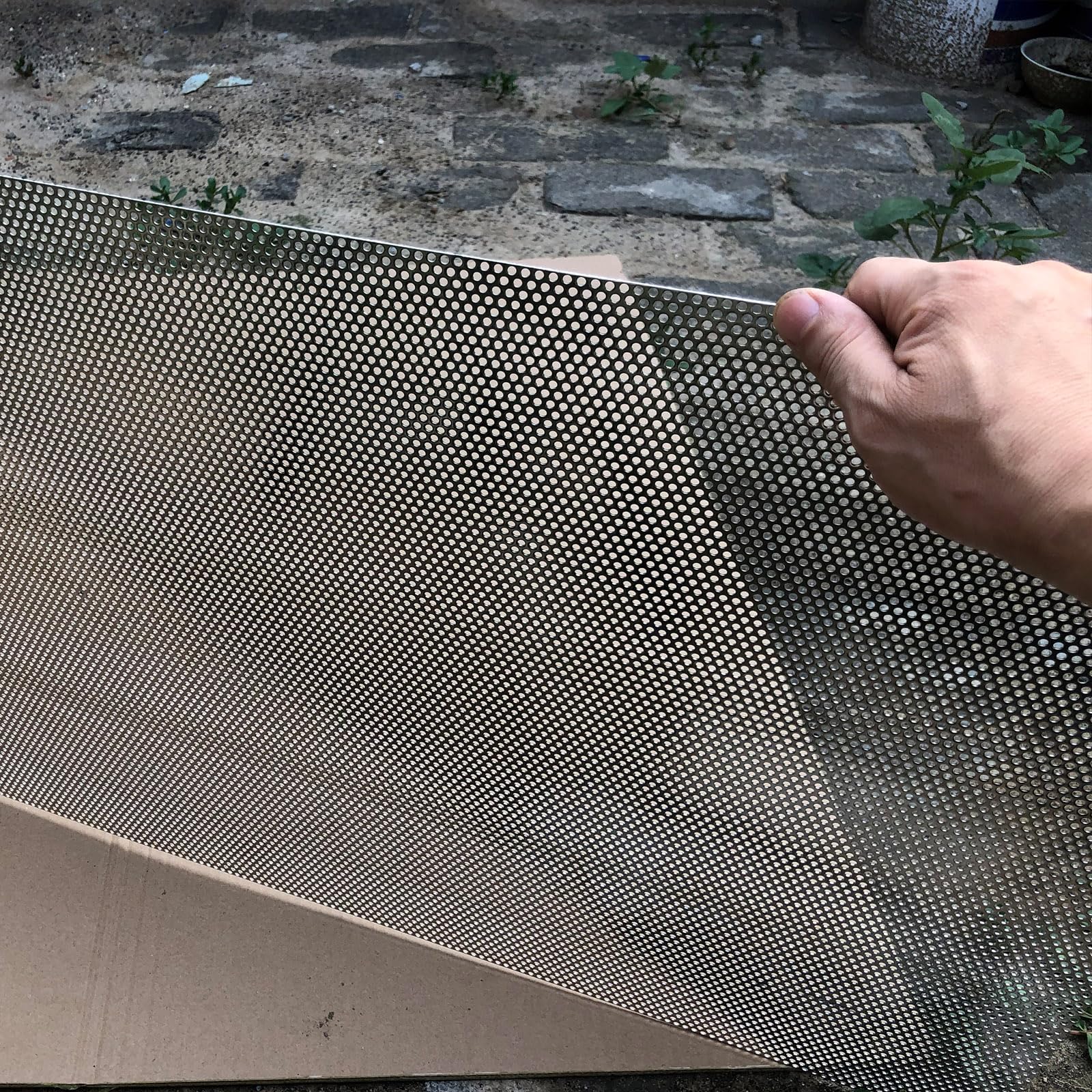 Piastra Forata Acciaio Lamiera Forata In Acciaio Inox 1mm - Griglia QG10-15 Per Fai Da Te, Progetti Artistici, Ventilazione E Design Angolare Ferro Zincato - Foto 4