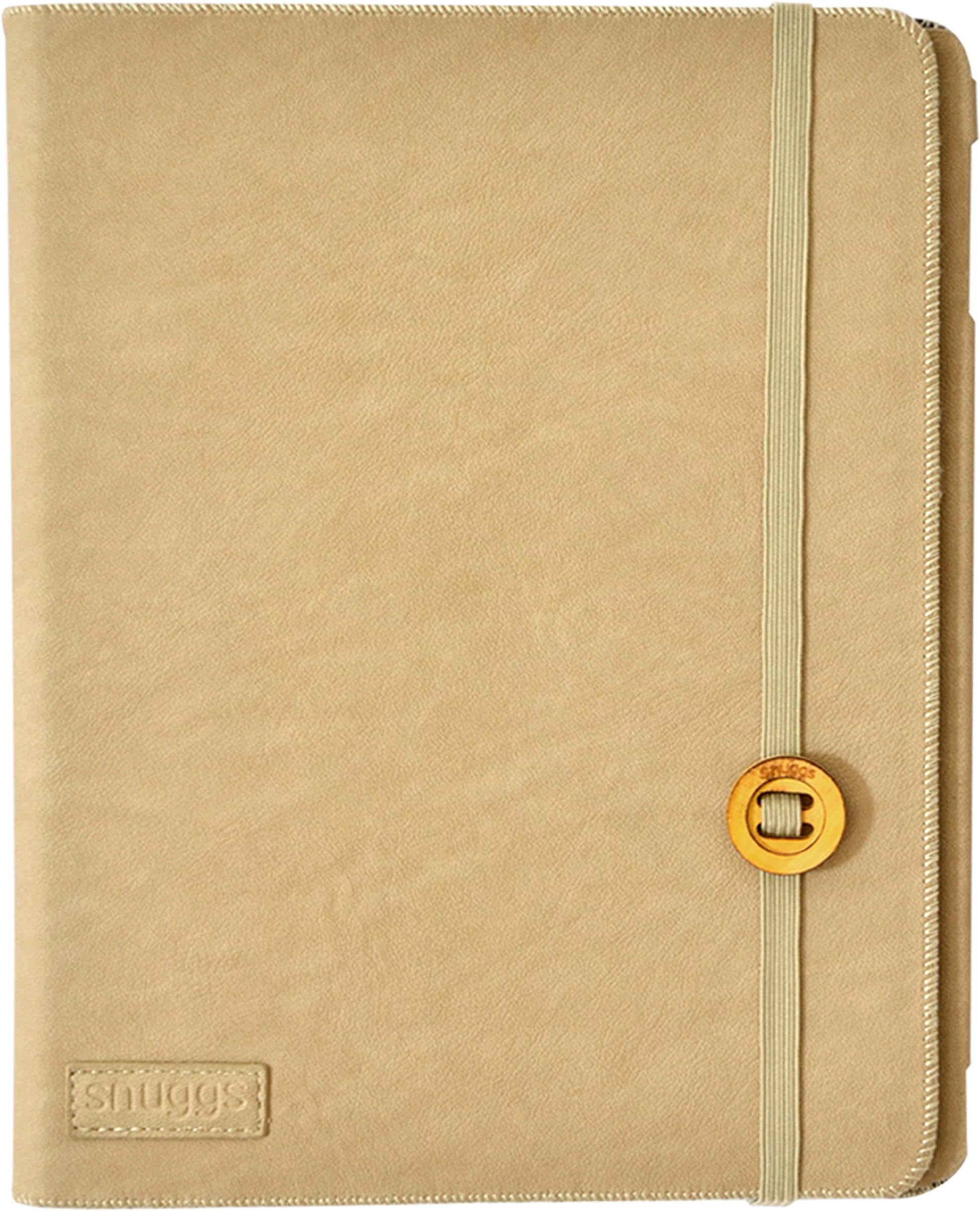 Snuggs Faux Sheepskin Lined Universal Case Cover with Button Detail for 11 inch Tablets - Beige