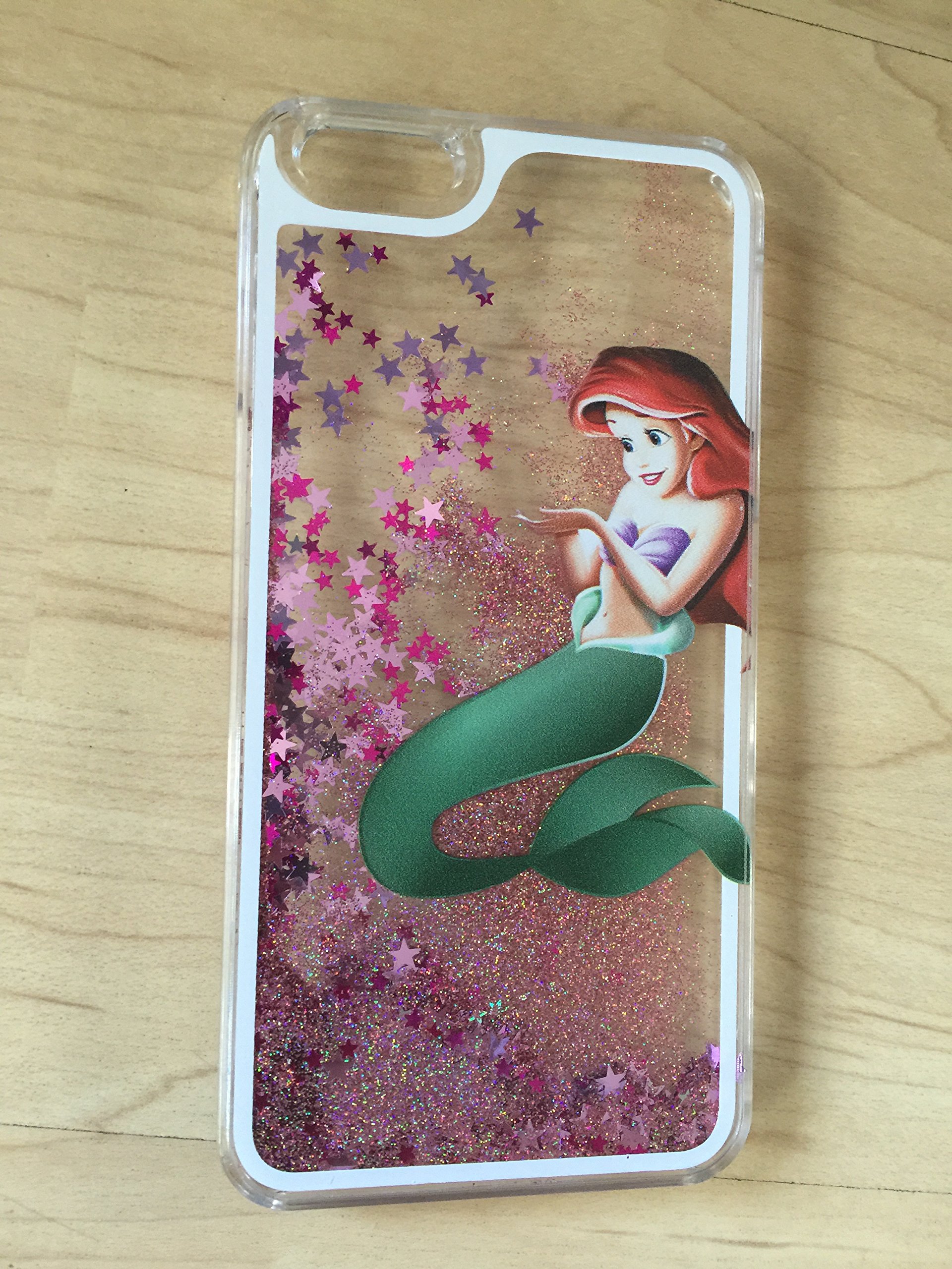 Princess Ariel The Little Mermaid Sparkle Glitter Quicksand Case For iPhone  6/6s Plus Ship From NY