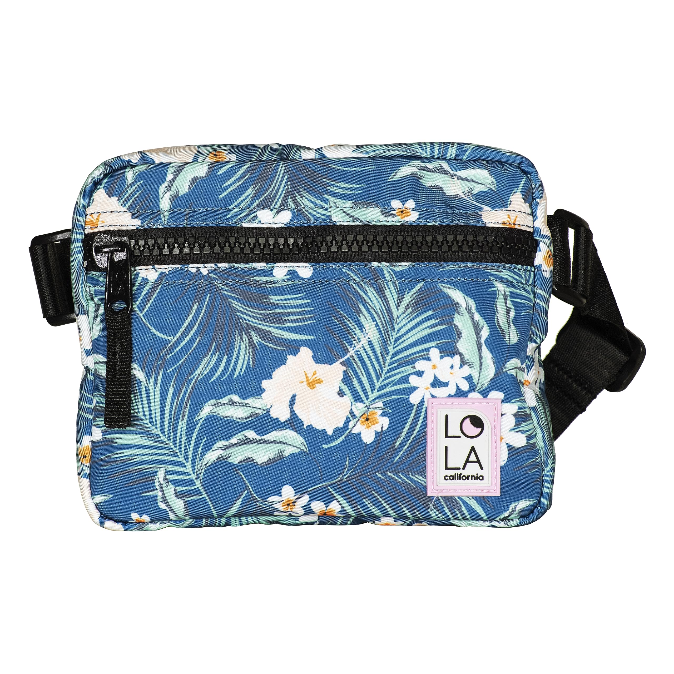 Lola California Sleek Hippie Waist Crossbody Fanny Pack Nylon Bag