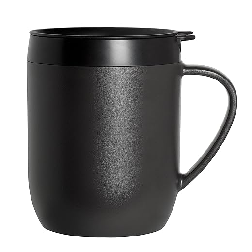 Zyliss HotMug Travel French Press, 5" (12 oz.), Black