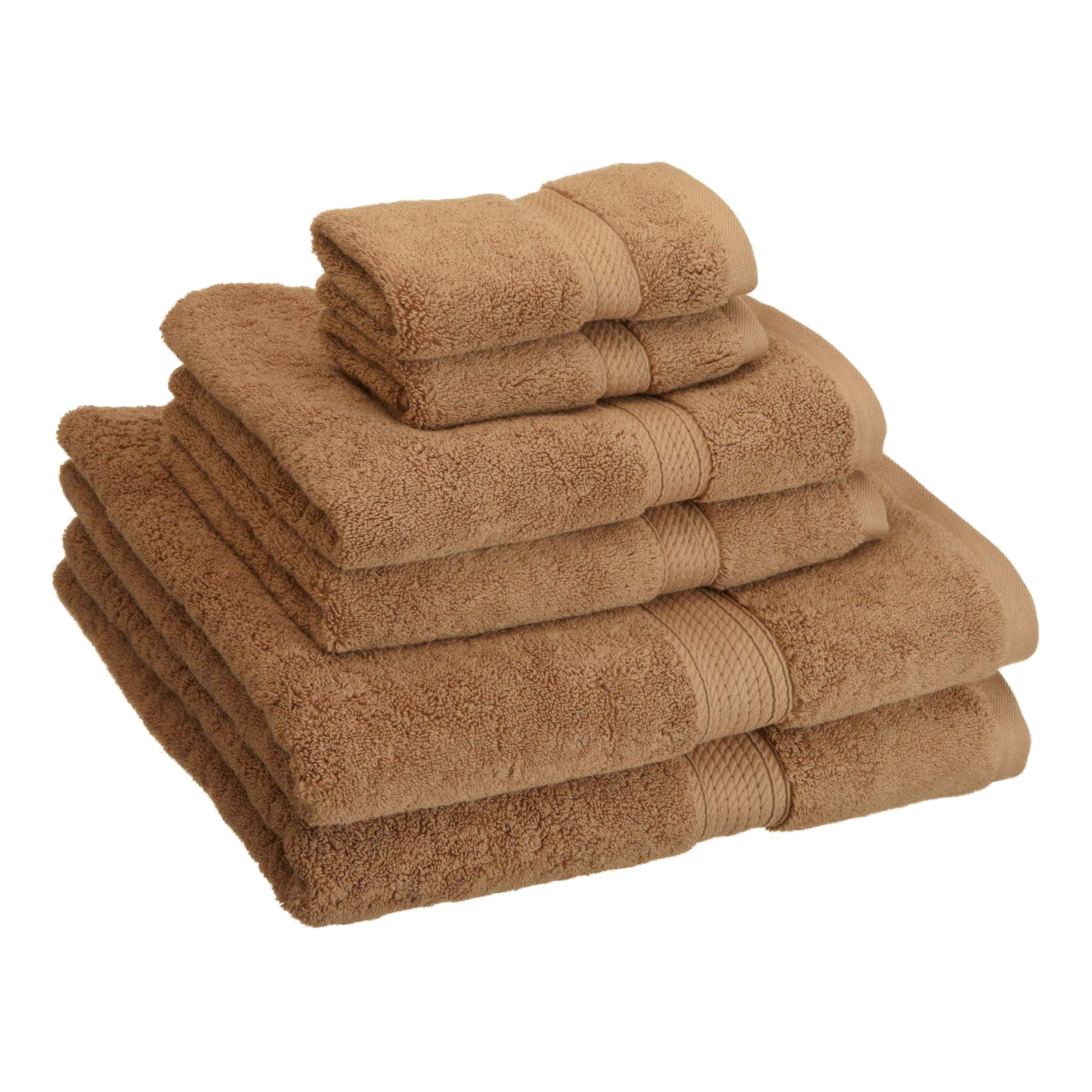 SuperiorEgyptian Cotton Solid Towel, 6-Piece, 6PC Set, Biscuit