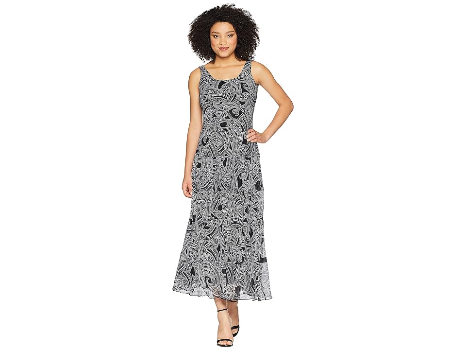 

Nine West Multi-Tier Dress (Black/Ivory) Women's Dress