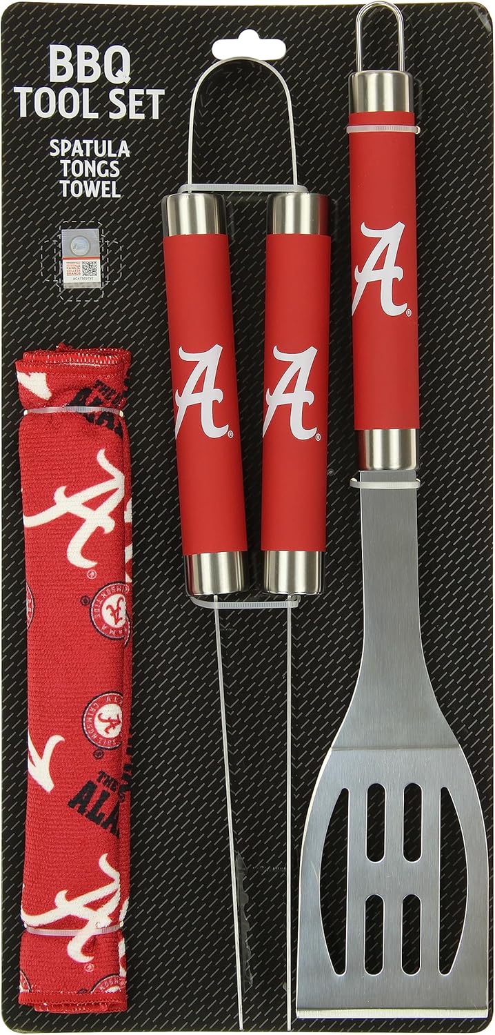 NORTHWEST NCAA 3 Piece BBQ Grill Set - Spatula, Tongs and Towel, Scatter Print 9 914wNbgLaLL. AC SL1500