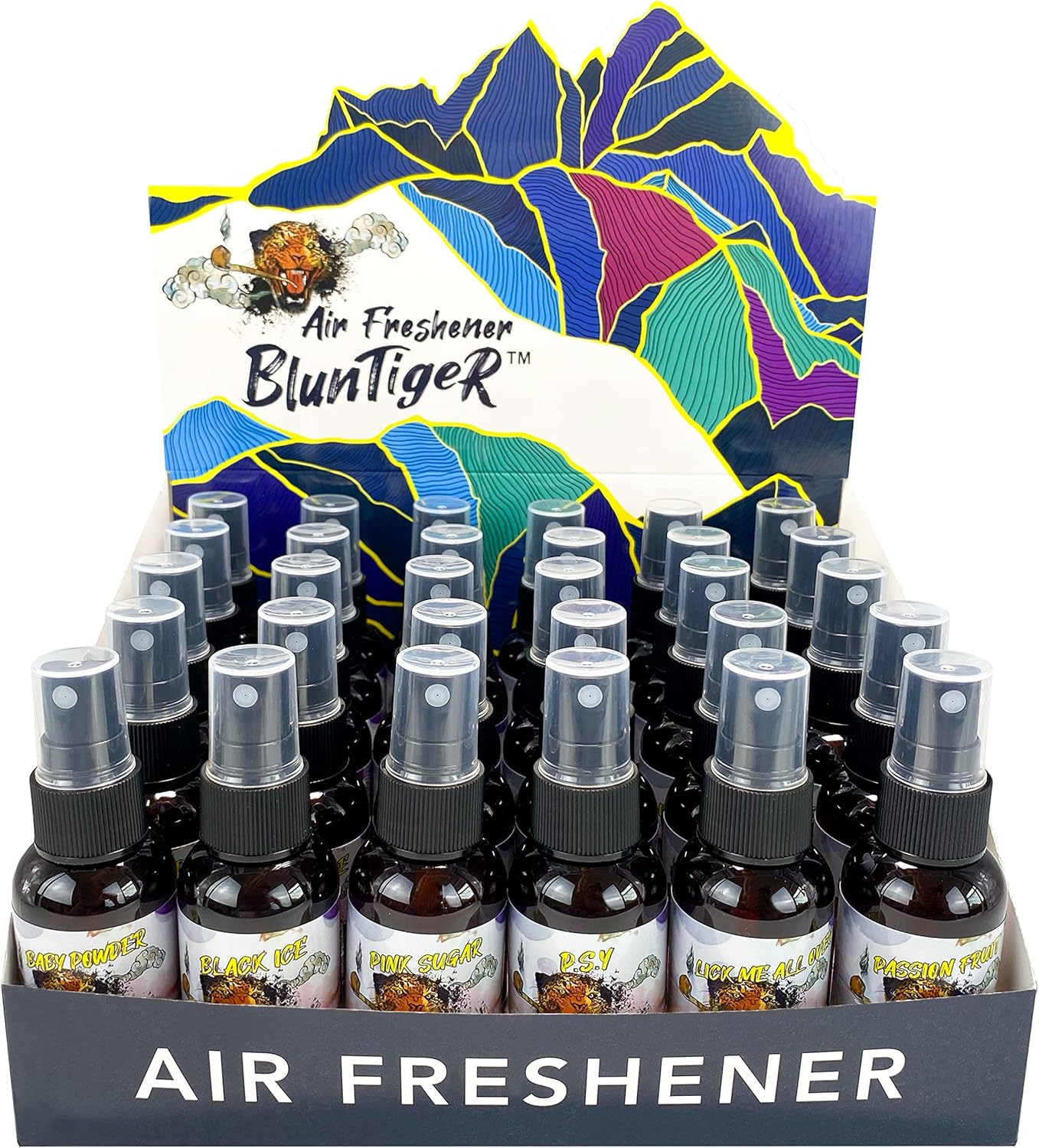 High Concentrated Strong Oil Based Air Freshener 30ml/1oz Car, Room, Home and Bathroom Deodorizer & Odor Eliminator Spray (Inspired by Black Ice, 6Pack)