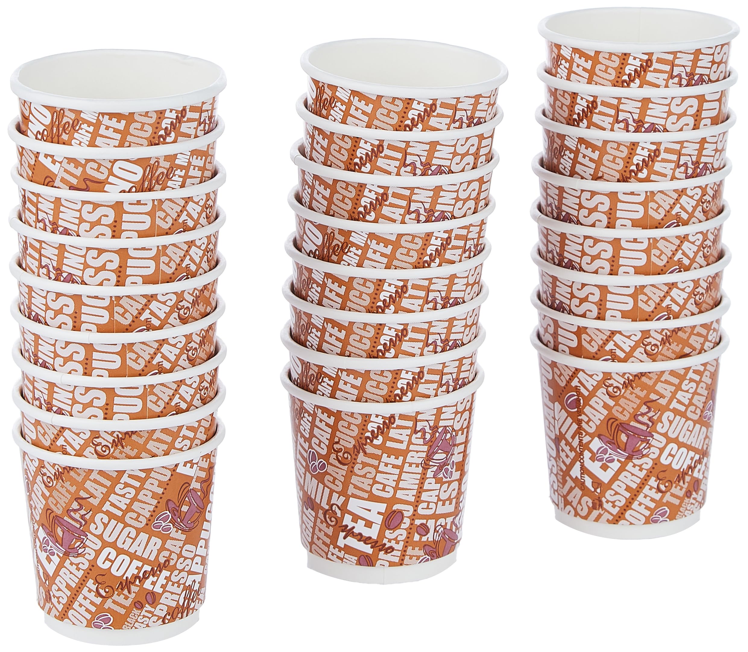 Hotpack Disposable Double Wall Hot use, Coffee Paper Cup 4 ounce, 25 Pieces