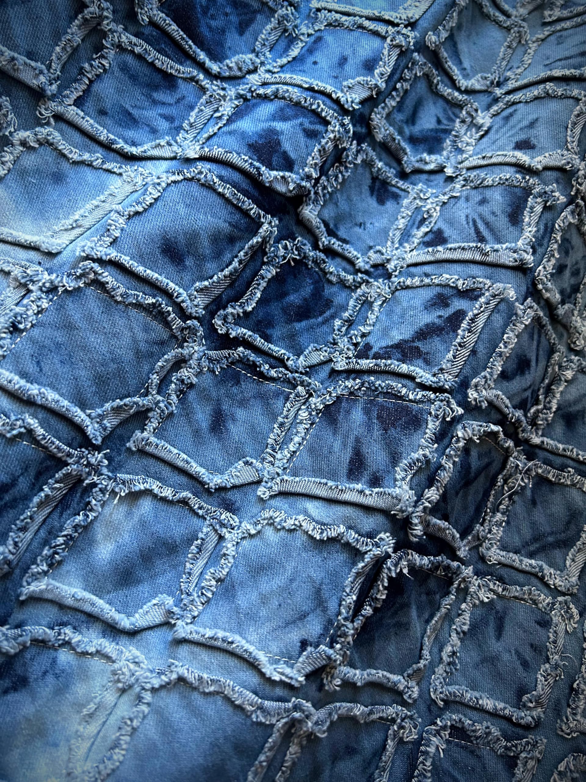 Amazon | fringe diamond デニム生地 ハンドメイド はぎれ デニム