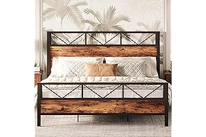 LIKIMIO King Bed Frame with Headboard