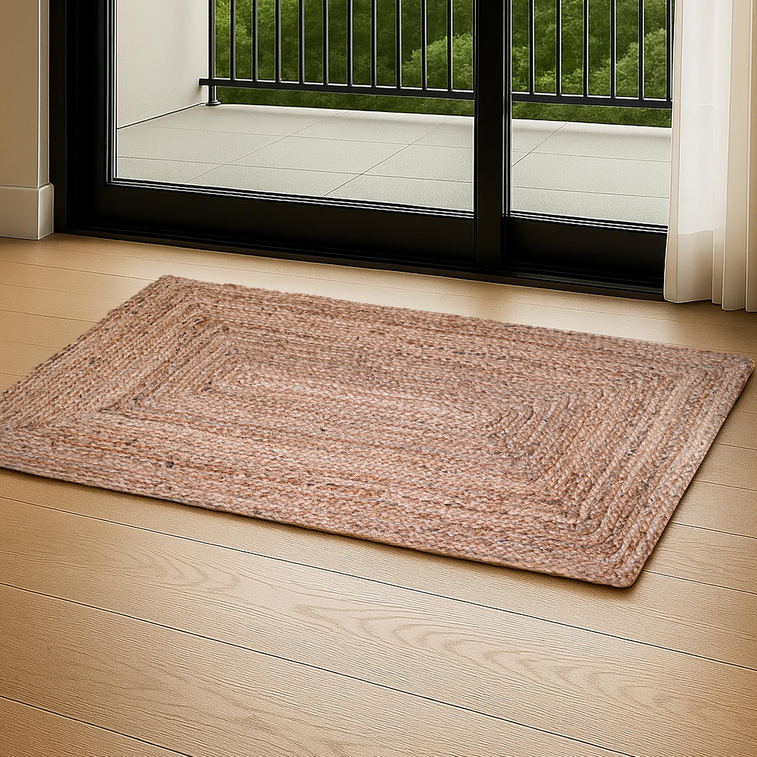 Photo 1 of Ramanta Home Hand Woven Jute Rug 2'x3' - Natural