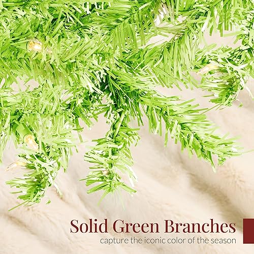 Miniatura 136 de Best Choice Products Árbol de Navidad negro preiluminado de 7.5 pies, decoración navideña completamente artificial para el hogar, oficina