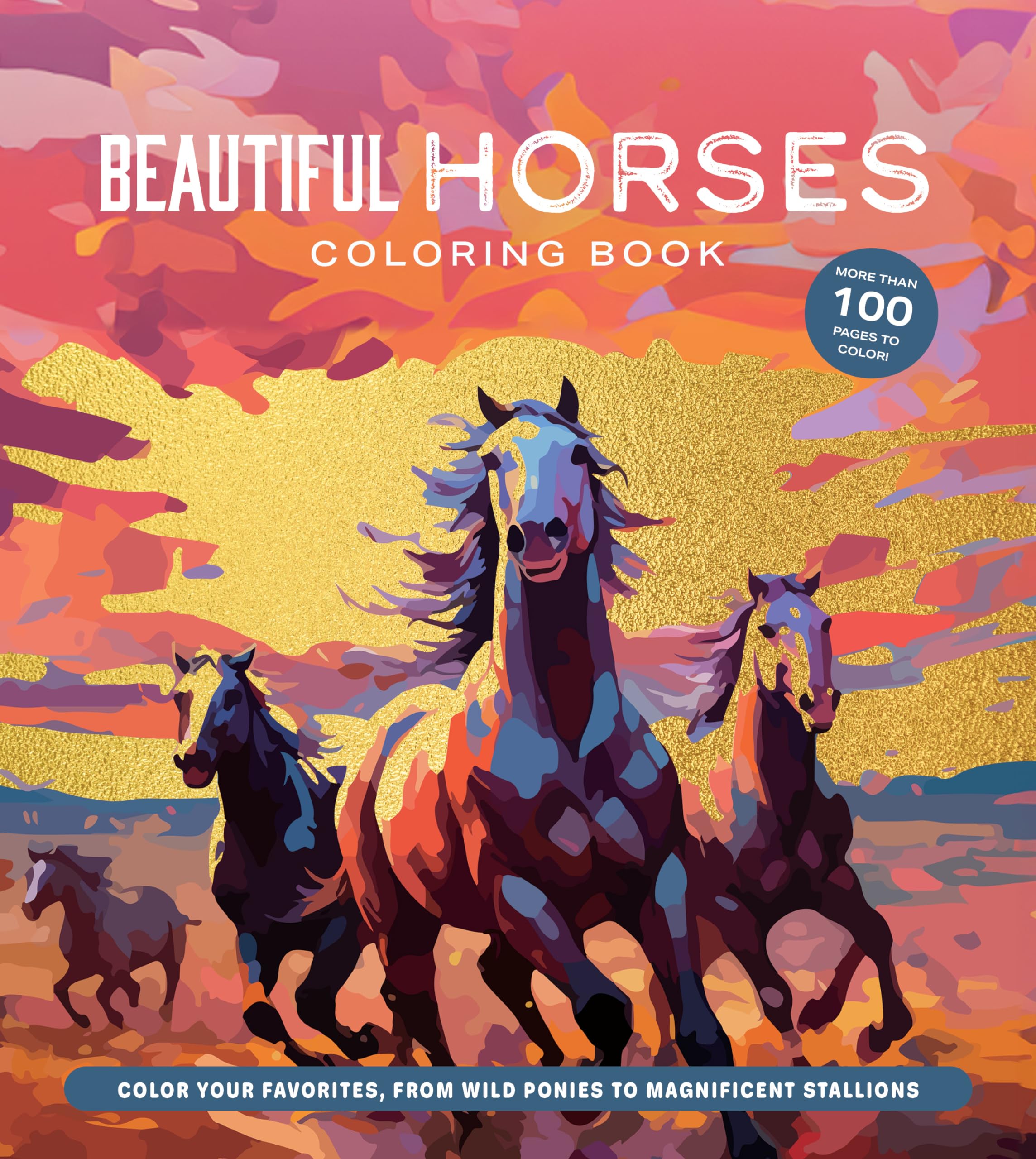 Beautiful Horses Coloring Book by Editors of Chartwell Books (Paperback Book)