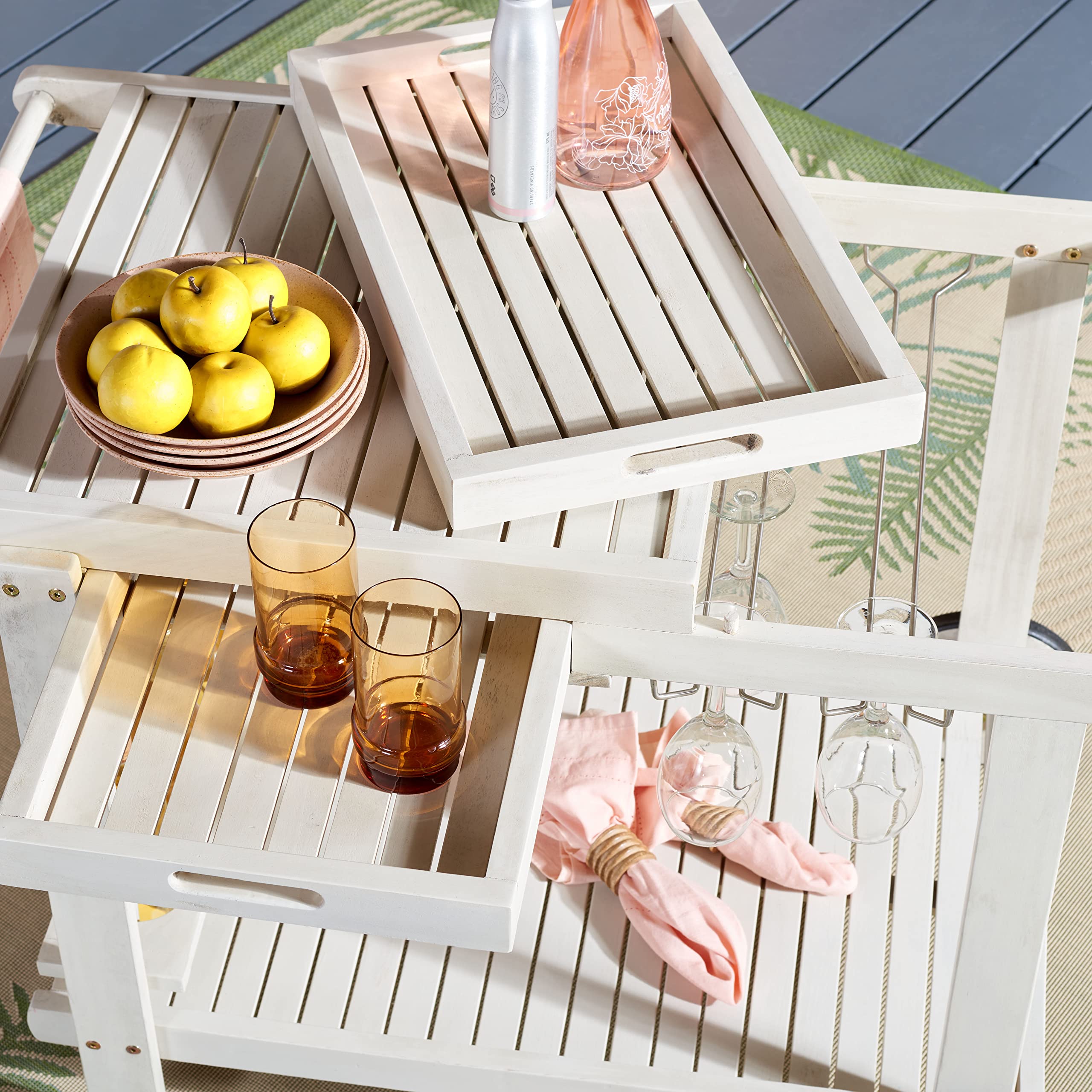 Amazon.com: SAFAVIEH Outdoor - Orland Tea Trolley Serving Cart Amazon.com: SAFAVIEH Outdoor - Orland Tea Trolley Serving Cart