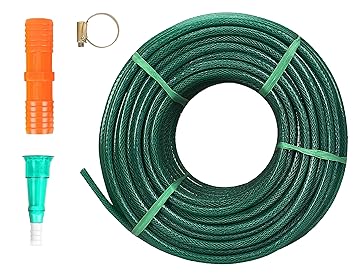 Flexzilla (Size : 1 inch (25MM), Length: 30 Meters, 97.50 Feet Green ) Heavy Duty Braided Water Hose Pipe, Light Weight Easy to Connect For Garden, Car Wash, Floor Clean, Pet Bath, Park & Yard. 3 YEARS WARRANTY.