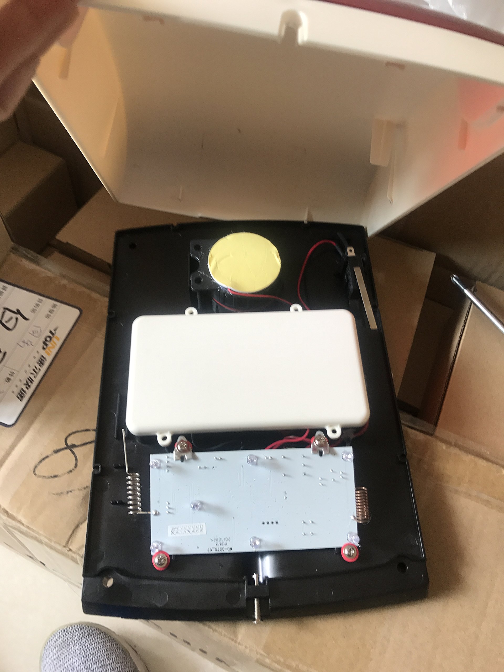 Grande sirène d’Alarme de Batterie sirène stroboscomique d’Alarme de Vie d’Un an avec Batteries 4pc LR20 Li, 433mhz, MD-327R