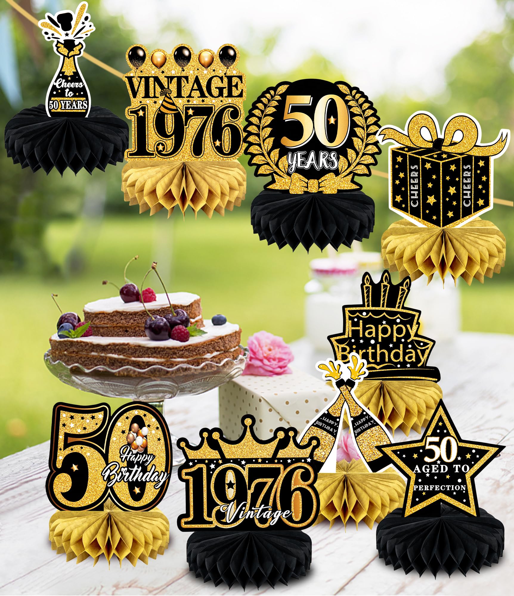 50th Birthday Decorations - 9 Piece Set -6 50th Birthday Decorations - 9 Piece Set -6