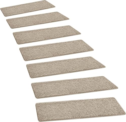 Miniatura 11 de PURE ERA Bullnose - Alfombra antideslizante para peldaños de escaleras, sin cinta, protectores de escaleras para interiores, aptos para mascotas