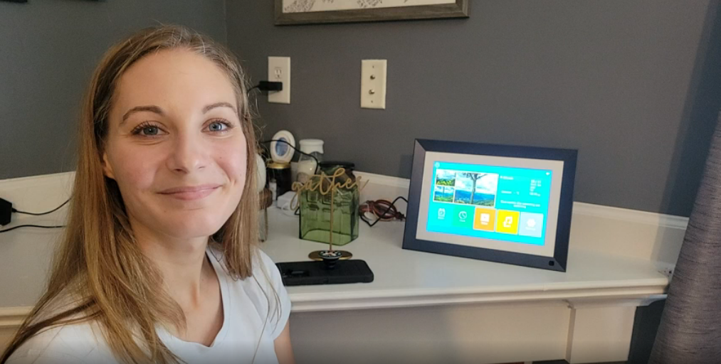 1080P Digital Photo Frame 10.1"" WiFi Email Smart Frame on Amazon Live