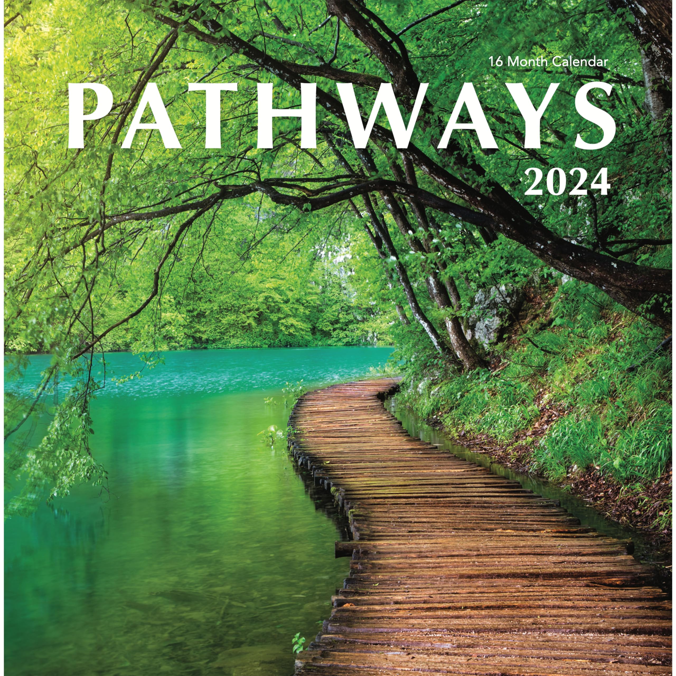 Photo 1 of 2024 Pathways Hangable Monthly Wall Calendar - 12" x 12" - Sturdy & Thick Large Full Page 16 Months - Nature Walks & Scenic Hiking Trail Travel Photography - Paradise Vacation Photo Gift - Inspirational Motivational - Organizing & Planning - Includes 2023