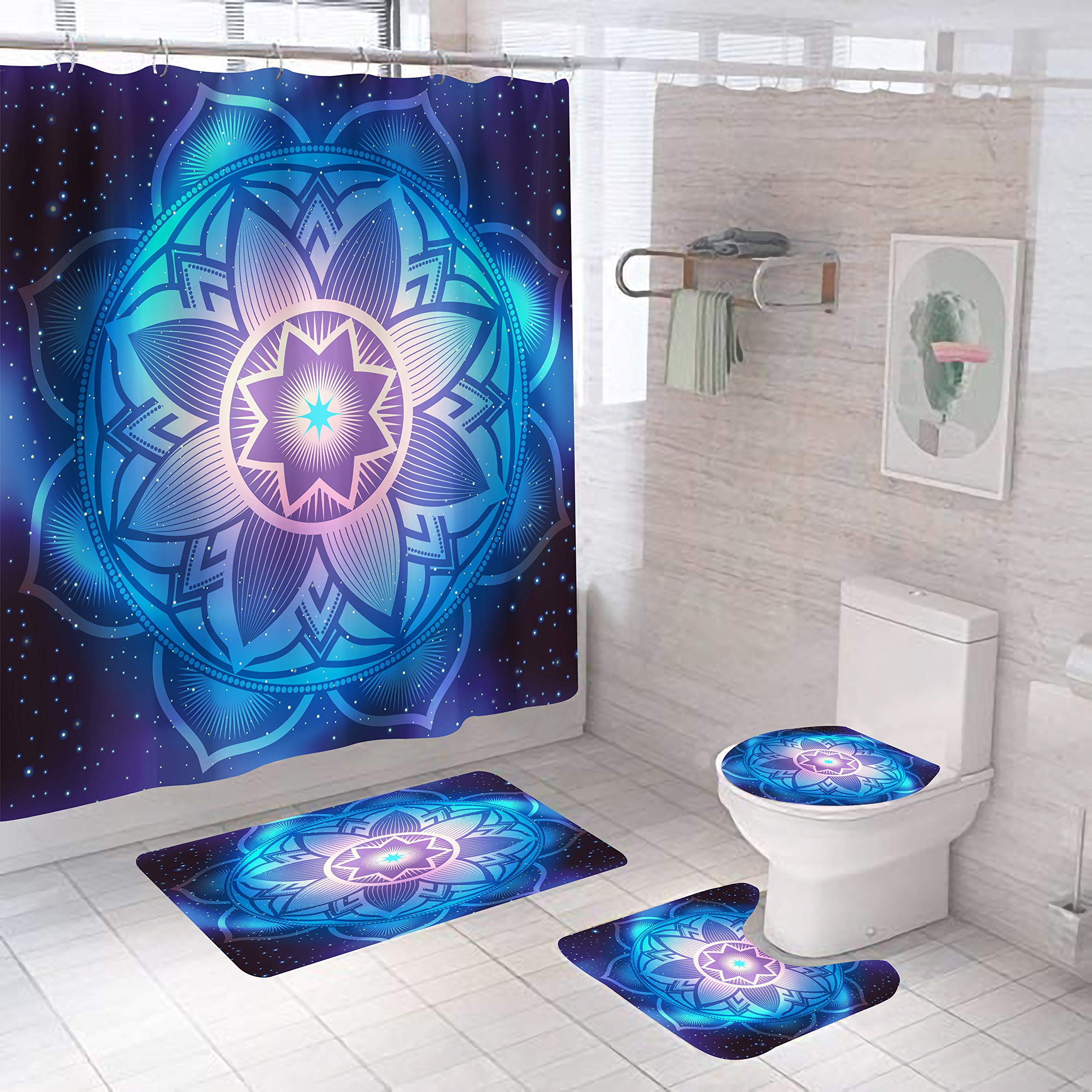 Tapis de douche 50x80cm violet antidérapant pour sécuriser la salle de bain