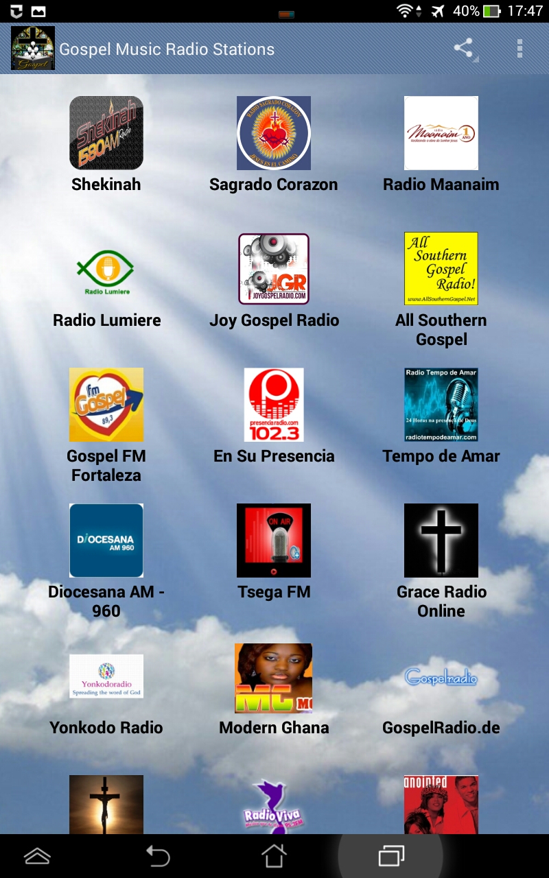 Gospel Music Radio Stations App on the Amazon Appstore