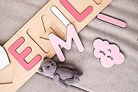 Vista 9 de Rompecabezas de madera personalizado con nombre de bebé, rompecabezas de nombre personalizado, juguetes educativos para niños pequeños, juguetes