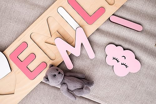 Miniatura 9 de Personalized Wooden Name Puzzle Baby Name Puzzle Customized Educational Toys for Toddler Sensory Toys 1st birthday Girl Gifts Custom Name Puzzle for