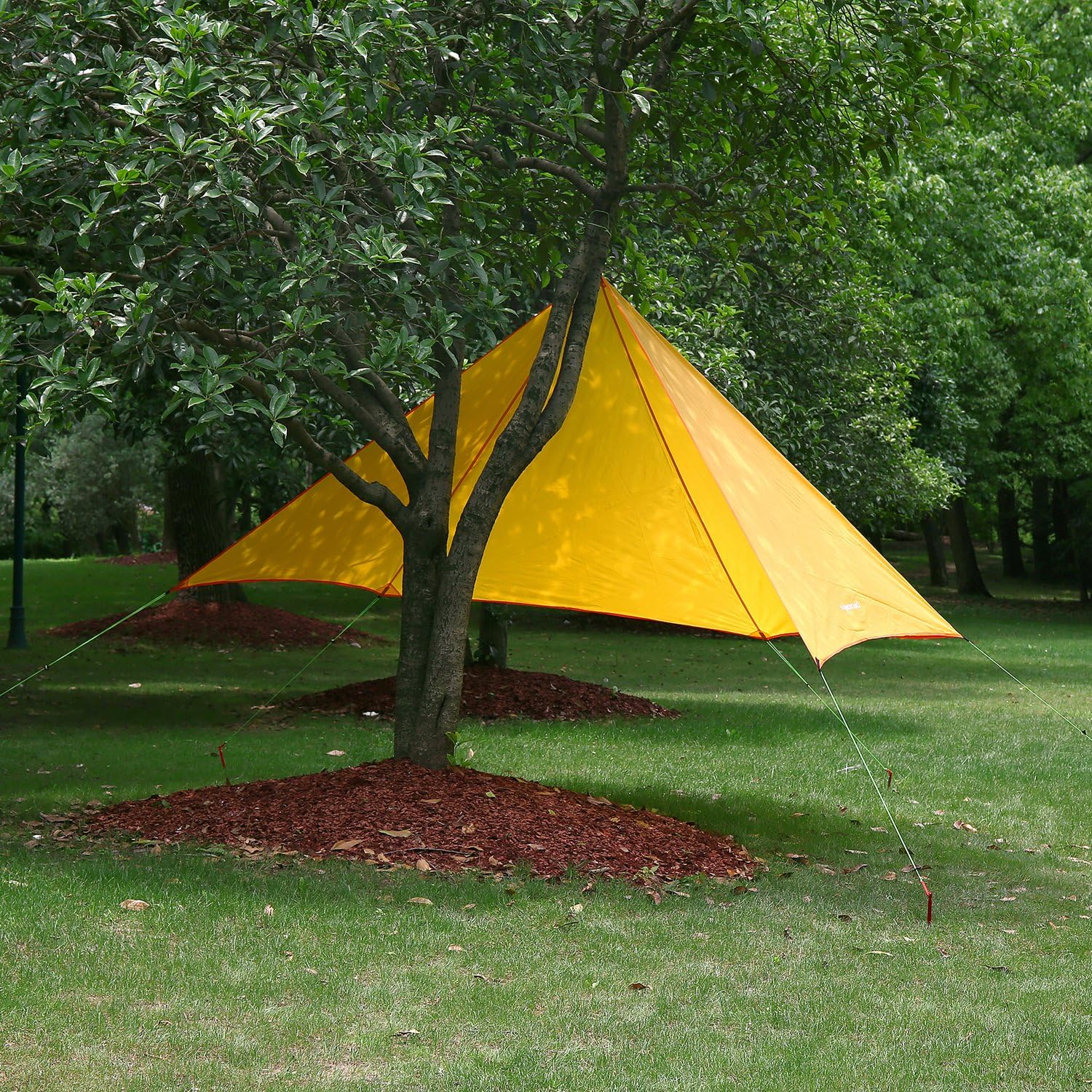 Motomo Camp Shelters Tents Tarp pentagonal pyramid shape Orange Camping