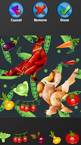 Colagem de fotografia de vegetais
