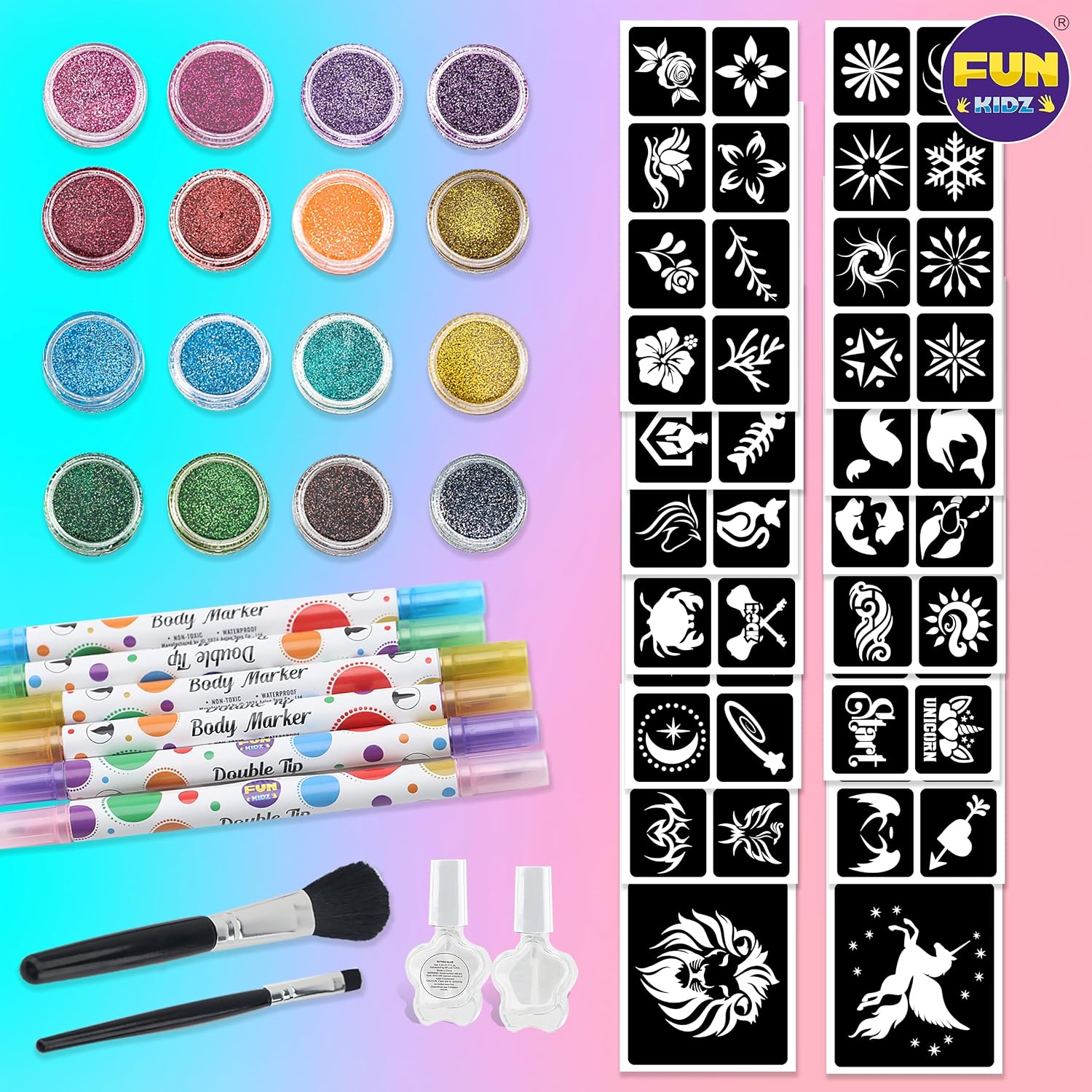 Tattoo Kit Kids Ages 12 Funkidz