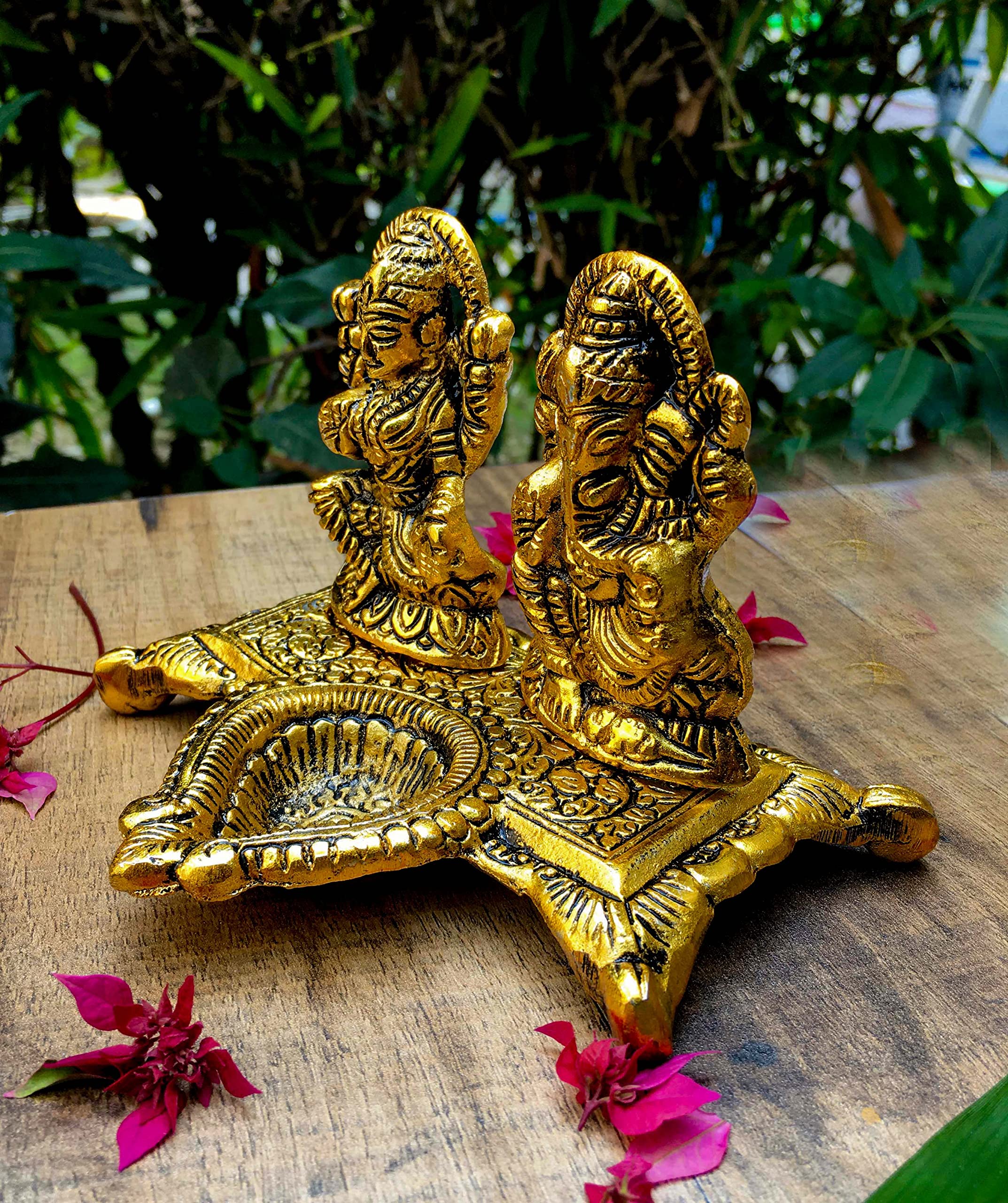Statue Shiva Nataraja Dansant Sculptée Avec Précision - Finition Ivoire Antique - Décoration Intérieure, Mandir, Cadeau Dieu Hindou
