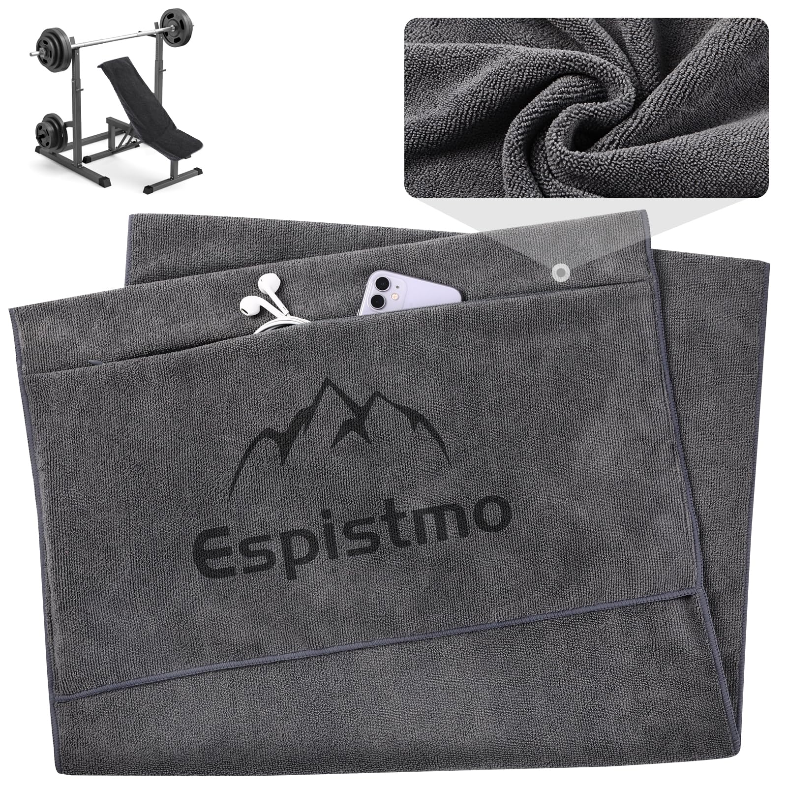 Asciugamano Yoga Microfibra Antiscivolo 185x63 Cm - Per Hot Yoga, Pilates, Fitness - Super Assorbente E Morbido - Foto 13