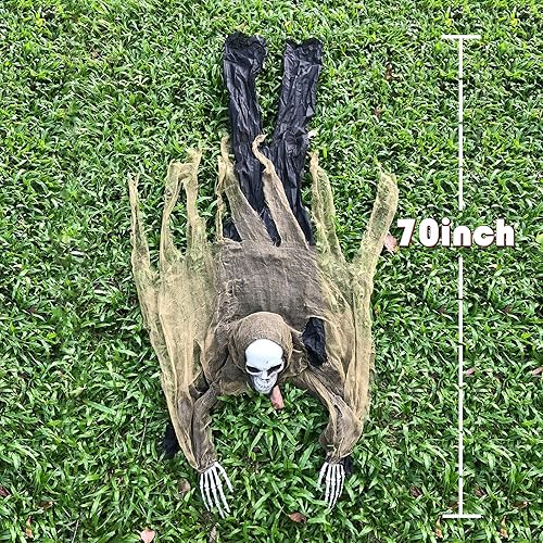 Miniatura 2 de ESSENSON Zombie Groundbreaker de Halloween, 65 pulgadas de esqueleto para exteriores, césped, patio, decoración de cementerio, casa encantada